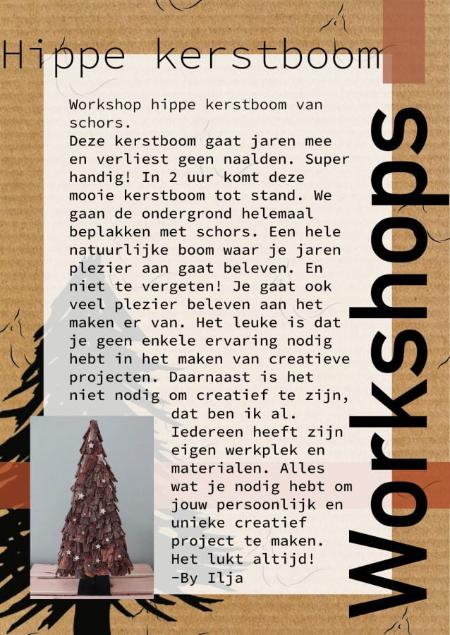 flyer hippe kerstboom